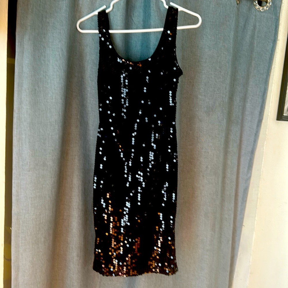 Sequins black dress